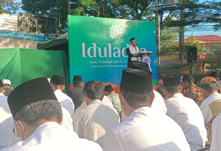 Pelaksanaan Shalat Idul Adha 1445 H di  Pusat Dakwah Muhammadiyah Sulawesi Selatan