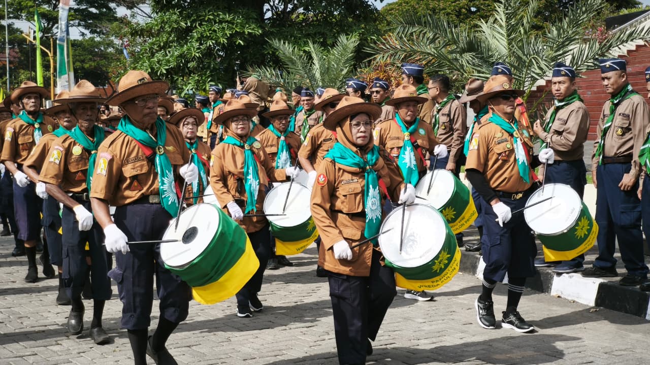 Parade Pandu Kehormatan Hizbul Wathan (HW) Wreda se-DIY. Foto: Cris